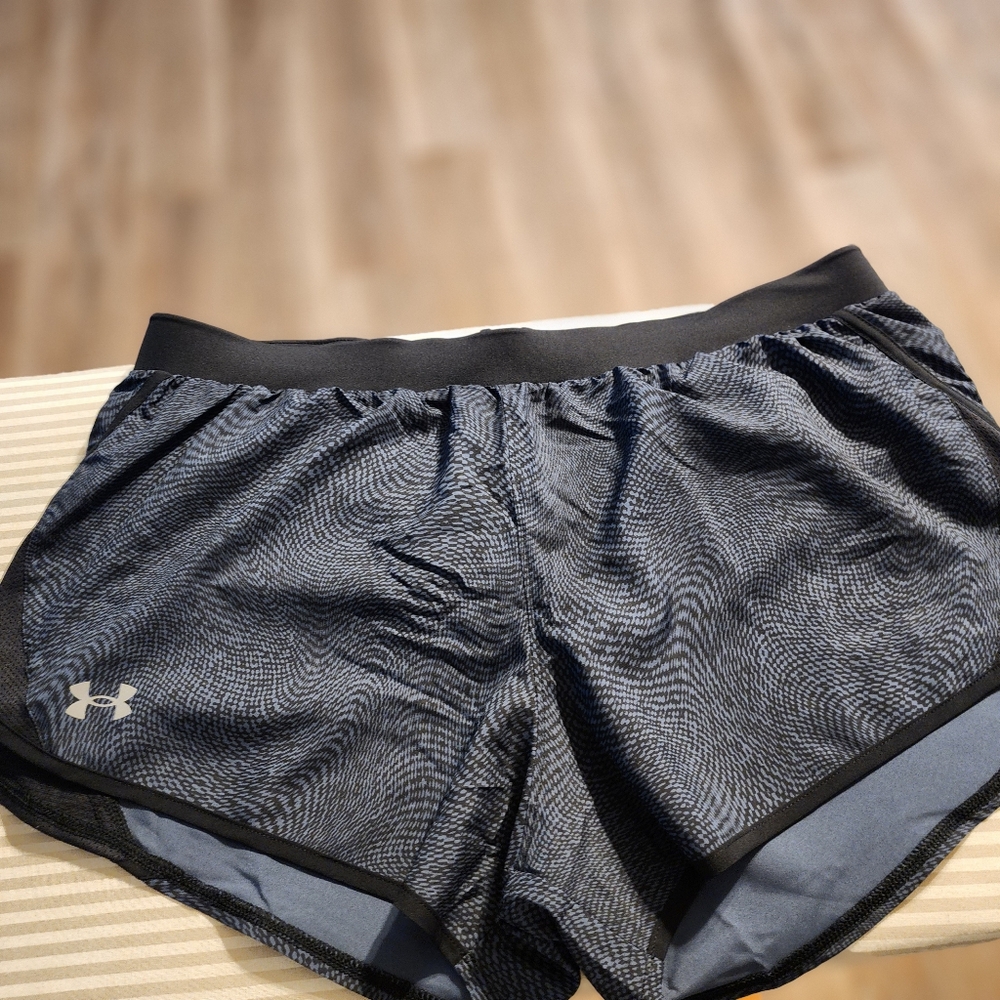 Black and White Patterned Athletic Shorts